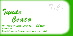 tunde csato business card